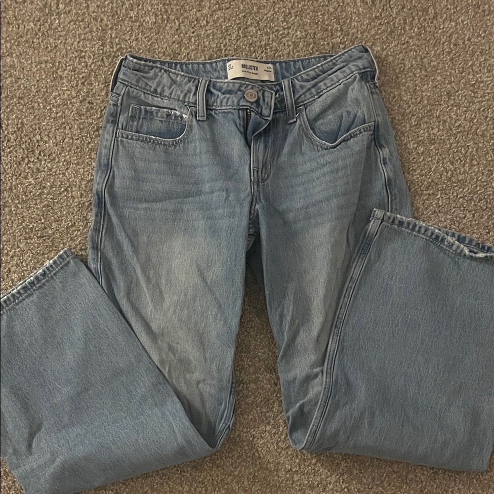 Hollister Light Blue Low-Rise Baggy Jeans